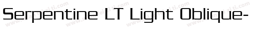 Serpentine LT Light Oblique字体转换